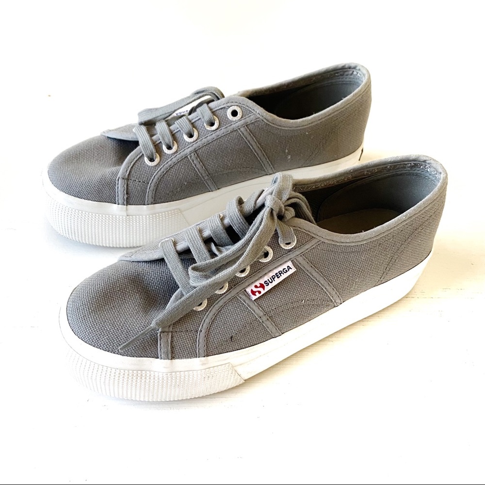 Superga Acot Linea Platform Sneaker Gray Size 7.5
